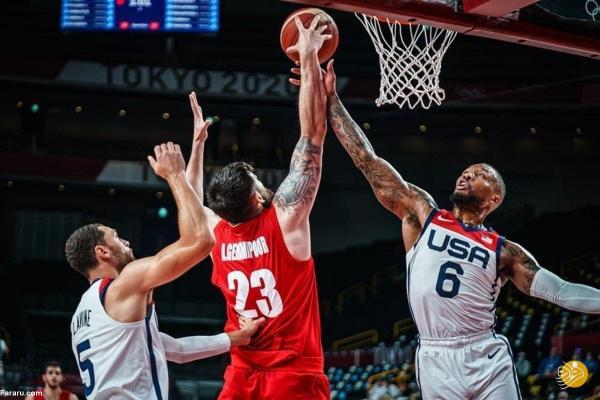 شکست سنگین تیم ملی بسکتبال ایران برابر آمریکا در المپیک