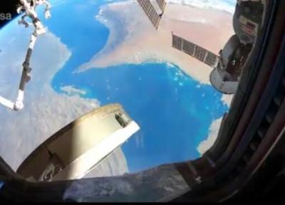 تماشای زیبایی شگفت انگیز خلیج فارس از اتاقک شیشه ای ایستگاه فضایی